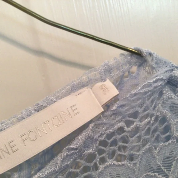 Anne Fontaine Light Blue Lace Short Sleeve Top - Picture 7 of 12